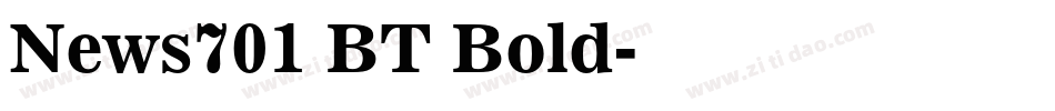 News701 BT Bold字体转换